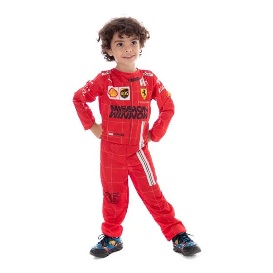 Roupa Carros Piloto De Formula 1 Infantil Macacão Longo