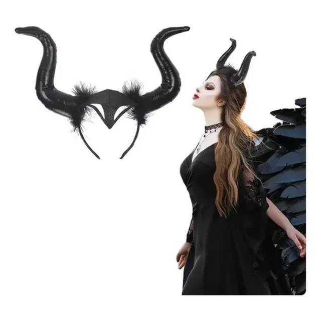 Cintillo Diadema Cuerno Malefica Halloween Disfraz Hora Loca