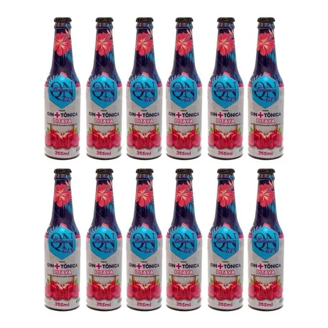Gin Tonica Qn Botanics Pitaya Longneck 355ml ( Kit C/12 Un )