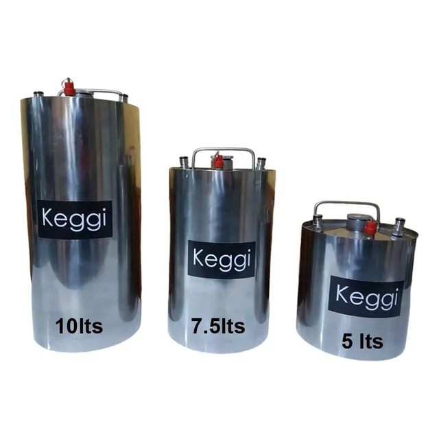 Barril Cerveza 7,5 Litros Acero Inoxidable Slim C/ Ball Lock
