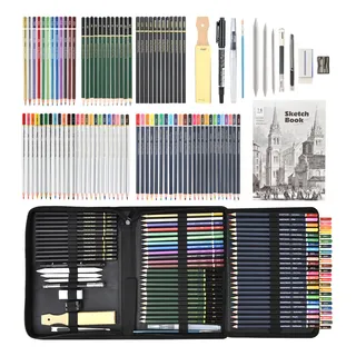 Kit De Lápices De Dibujo Y Boceto Con Accesorios 96 Piezas Kit De Lápices De Dibujo Y Boceto Con Accesorios 96 Piezas