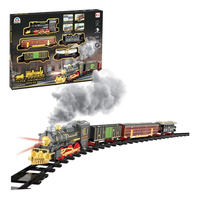 Super Locomotiva Ferrorama Deluxe Som Luz Fumaça De Verdade
