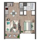 1 dormitorio  |  1 baño
