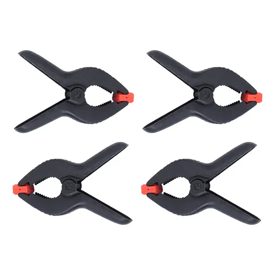 Pinza Prensa Resorte Plastico De 4'' En Juego 4pzs Fontor
