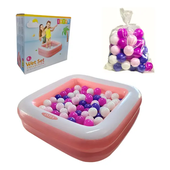 Piscina De Bolinhas Candy 86cm Intex 57 Litros+ 50 Bolinhas