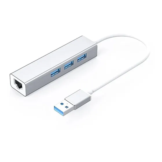 Hub Usb Uno Tr Tipo C Tarjeta Red Gigabit Usb3.0 Rj45