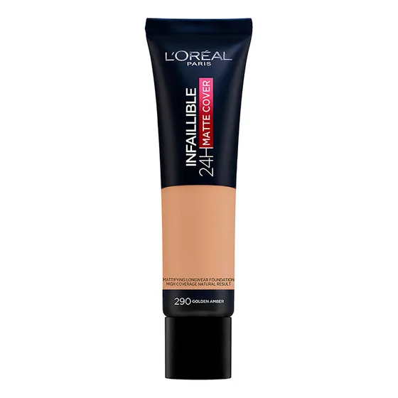 Base de maquillaje líquida L'Oréal Paris Infallible Infaillible Matte Cover Base De Maquillaje L'oréal Paris Infaillible Matte Cover tono 290 - golden amber - 30mL