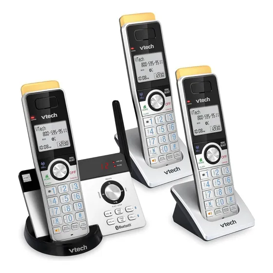 Vtech Is8121-3 Teléfonos Inalámbrico De Hasta 2300 Pies Negro