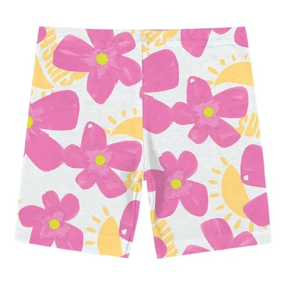 Short Algodón Niña Flores 8211 - Gepetto´s