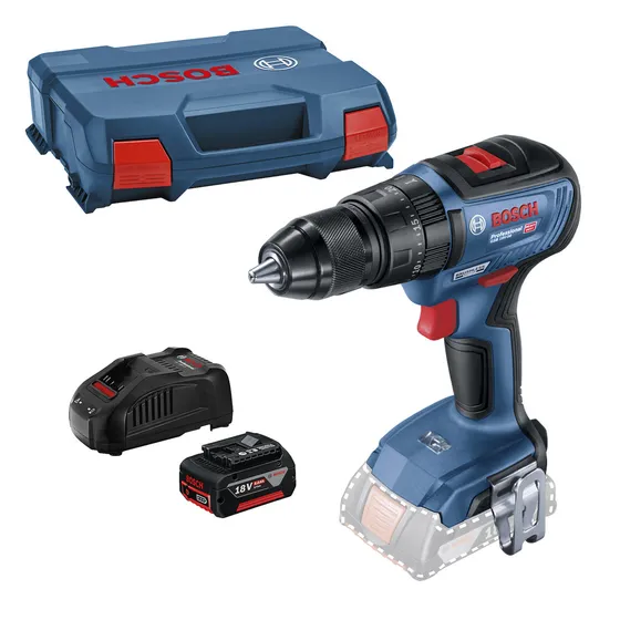 Taladro Percutor Bosch Gsb 18v-50 Brushless Mandril Metalico Uso Industrial 70nm 1 Bateria 5ah Cargador Y Maletín