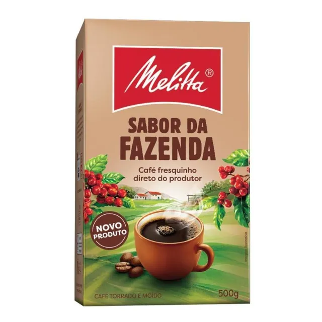 Café Torrado Moído Tradicional Melitta Sabor Da Fazenda 500g