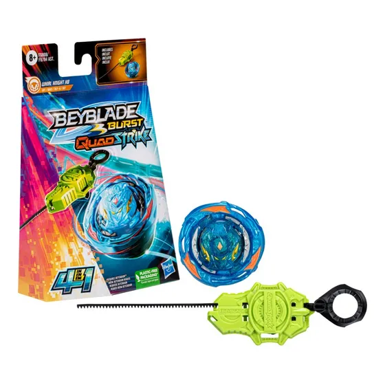 Beyblade Burst Quadstrike Whirl Knight K8, Hasbro F6808, color azul