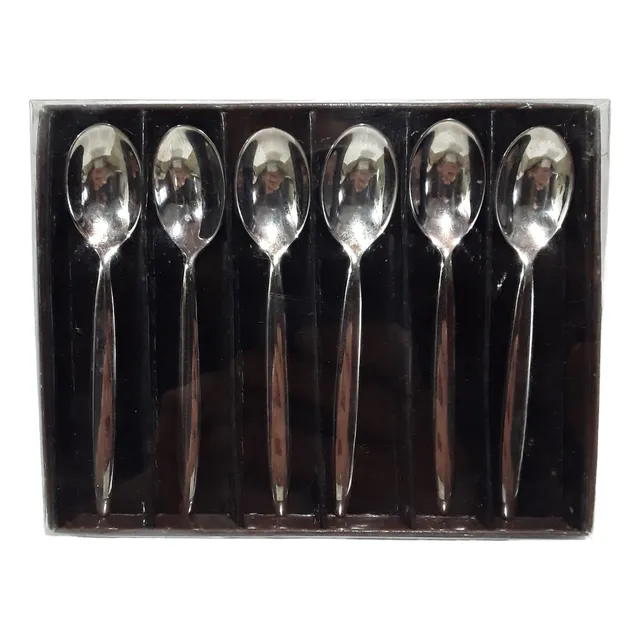 Juego De 6 Cucharitas Para Cafe Tunisia Con Baño De Plata