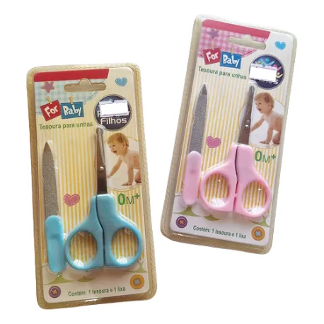 Kit Uñas Bebe Tijera Y Lima Rosa