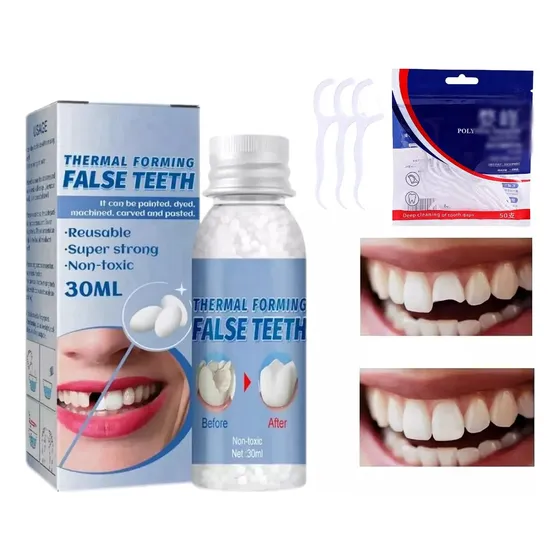 Perlas Reparación Dientes Postizos Dientes Gránulos 30ml