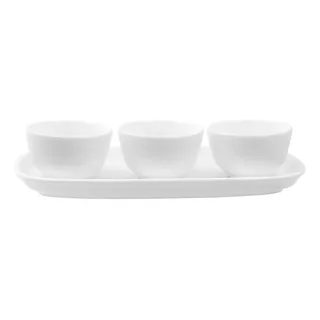 Oxford Conjunto Para Servir 4 Peças Branco Oxford