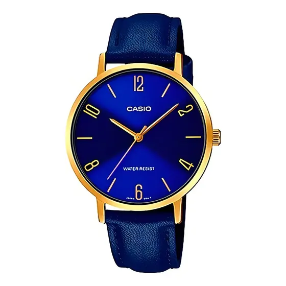 Reloj Casio Mujer Unisex Análogo Ltp-vt01gl-2bu Cuero Azul | Cuotas sin interés