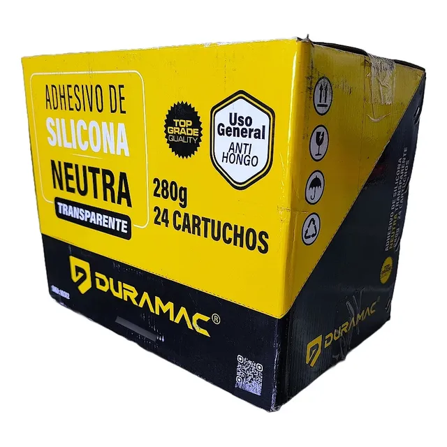 Silicona Transparente Neutra Duramac Caja X 24 Unidades