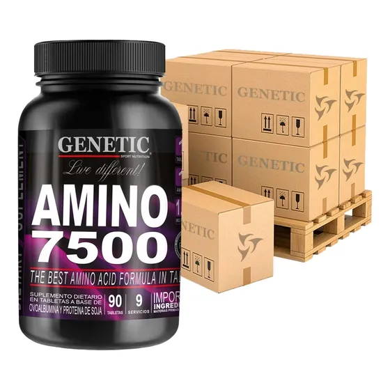 10 Aminoácidos 7500 X90 Tabletas Péptidos Esenciales Genetic