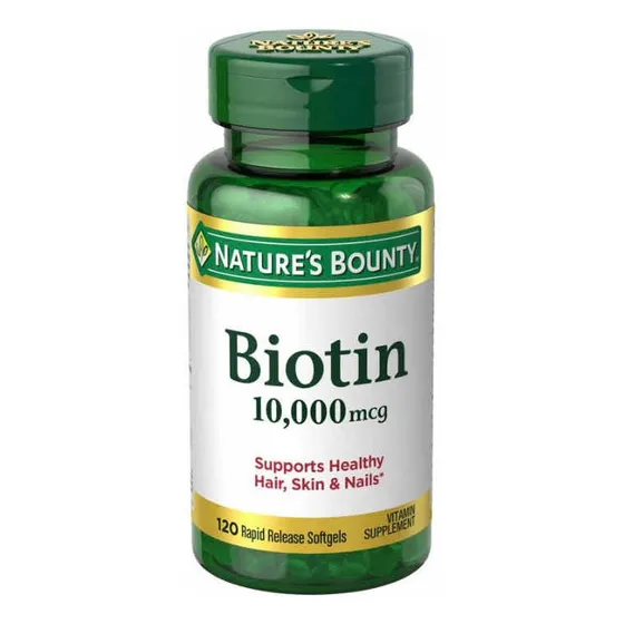 Biotina 10.000 Mcg Nature's Bounty 120 Cápsulas Softgel Eua