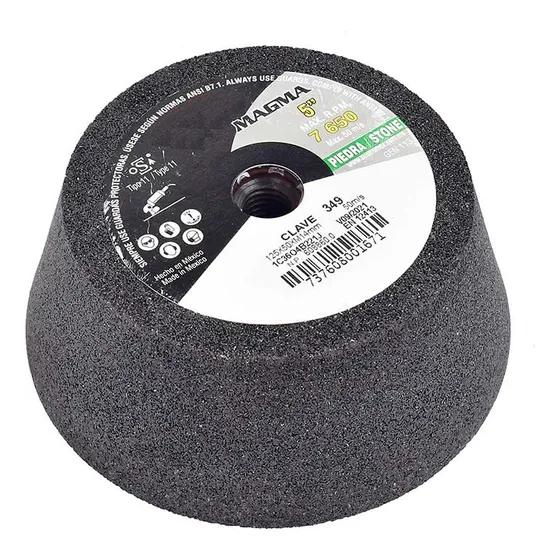 Disco Copa Conica Desbaste De Piedra 5'' 60gr Exxel