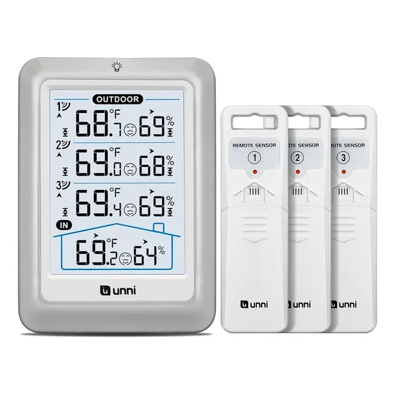 Termohigrometro Digital Multisensorial Con 4 Sensores