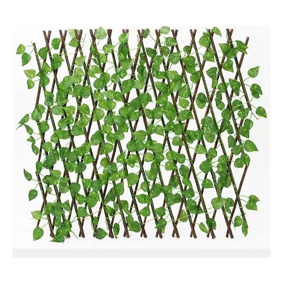3 Pz Follaje Expandible 3.0 Mts X0.50 Artificial Base Madera Verde Musgo Chocolate
