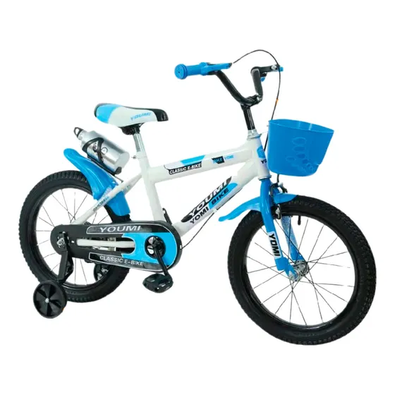 Bicicleta Urbana Infantil Rodada 16 Con Rueditas Y Canasto