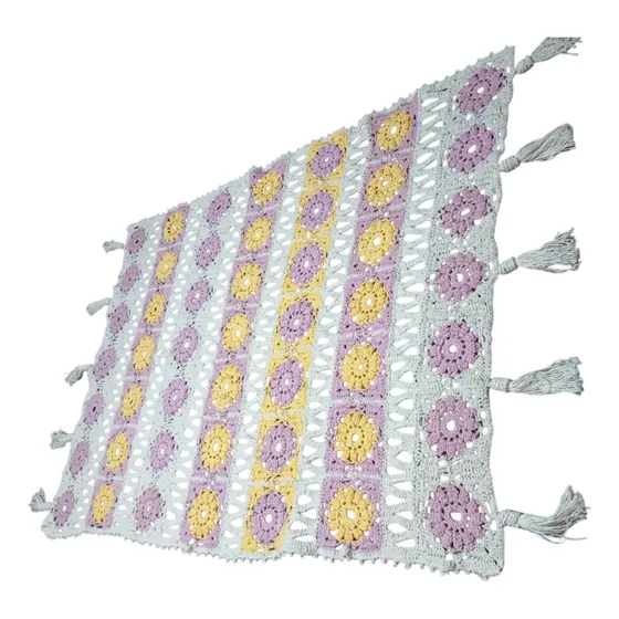 Piecera Jessy Tejida A Crochet Para Cama