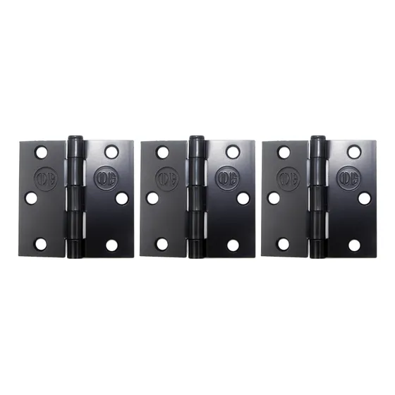 Bisagra Acero Odis 3 X 3x 2.0mm Canto Recto Negro X3