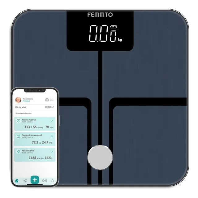 Bascula Personal Inteligente Bluetooth Balanza Digital Peso Corporal Pesar Personas Femmto