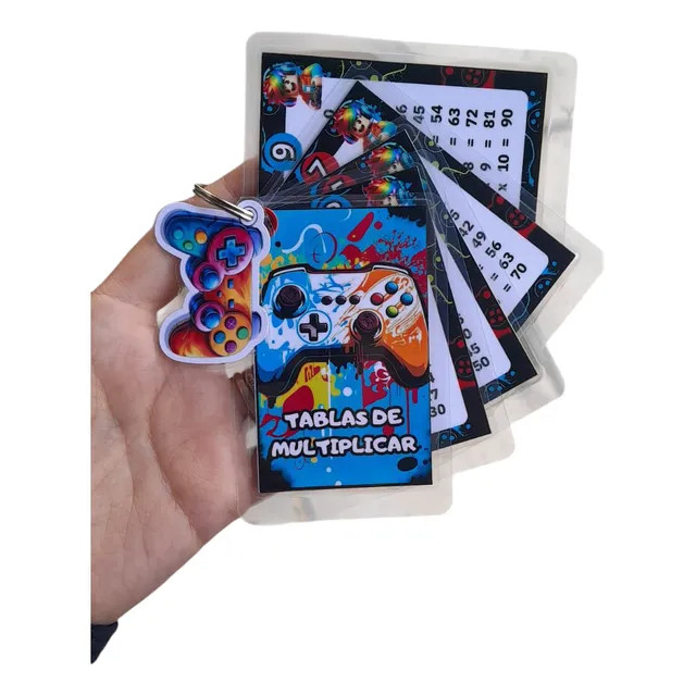 Llavero Tablas D Multiplicar Personajes Souvenir X30unidades