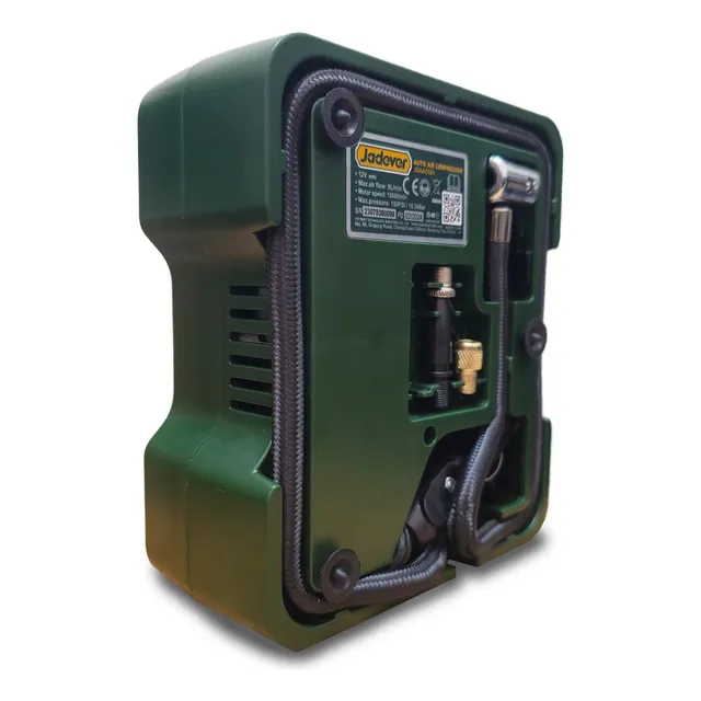 Compresor De Aire Jadever Portátil Automático 12v 150psi Color Verde Fase Eléctrica Monofásica