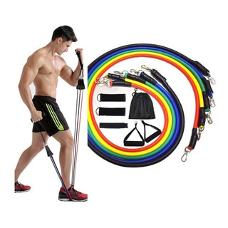 Kit 11 Elastico Para Exercicio Fisioterapia Academia Em Casa Kit 11 Elastico Para Exercicio Fisioterapia Academia Em Casa
