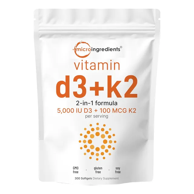 Vitamina D3 + K2 Capsulas Blandas 300 Capsulas