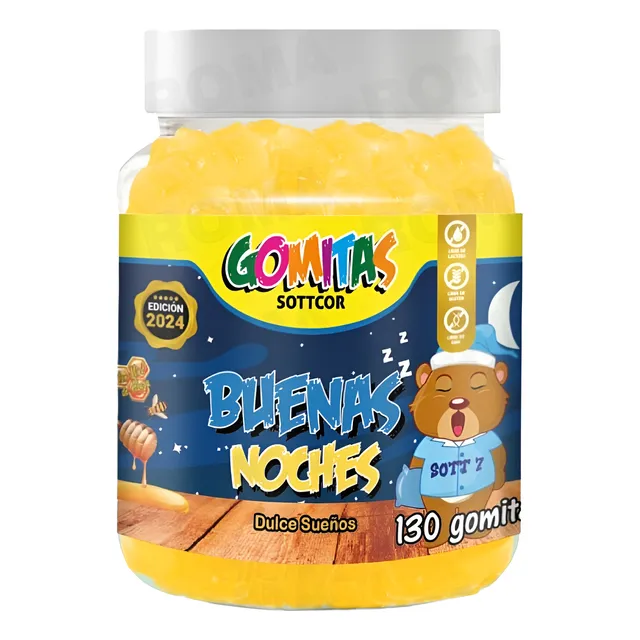 Buenas Noches Para Niños 130 Gomitas Sottcor Labs Sabor Sin Sabor