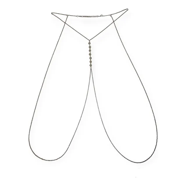 Cadena Cuerpo Accesorio Arnés Perlas Pecho