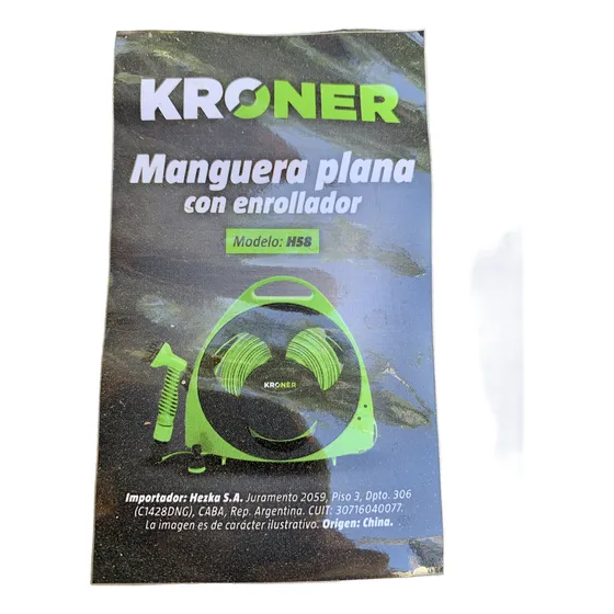 Manguera Plana Con Enrollador Marca Kroner