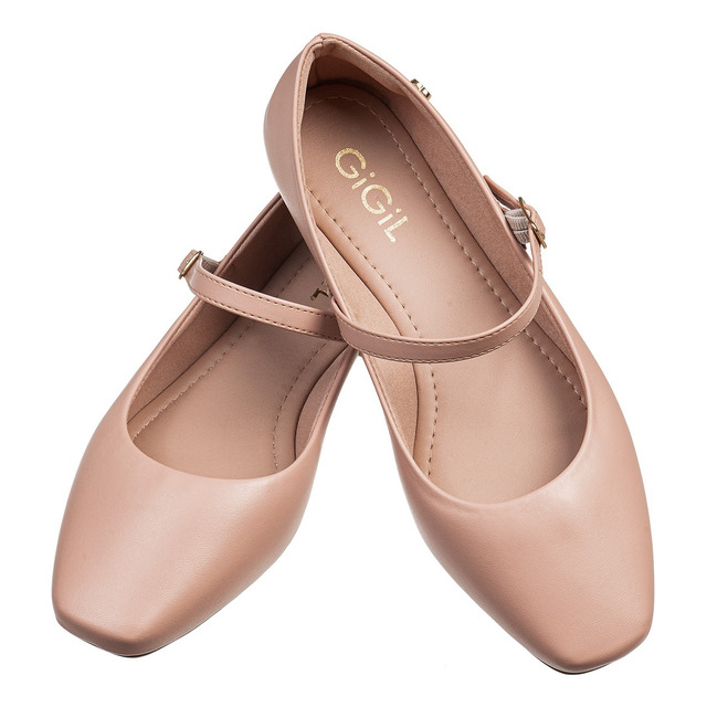 Sapato Feminino Sapatilha Bico Quadrado Mary Jane Boneca Sapato Feminino Sapatilha Bico Quadrado Mary Jane Boneca