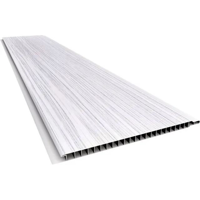 Cielorraso De Pvc Blanco Con Vetas Negras