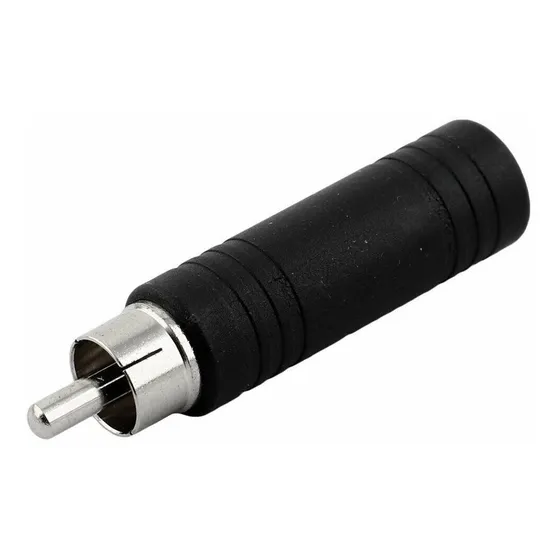 Ficha Adaptador Jack 6.5 Mono A Rca Macho Cuerpo Plastico