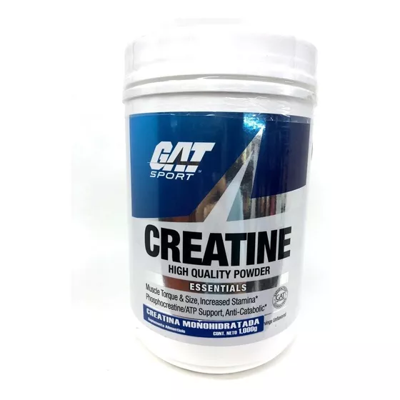Bote Creatina Gat Creatina 1 Kg 200 Porciones Sin Sabor En Polvo