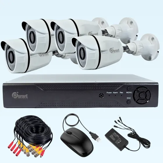 Kit Seguridad Dvr + 4 Camaras Hd 1.3 Puarare Technologic Mli