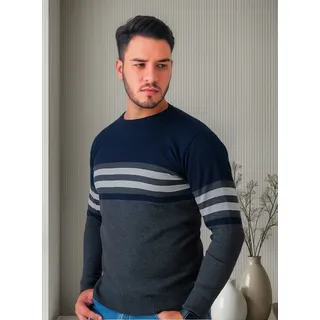 Sueter Blusa De LĂŁ Masculina Trico Frio Cardiga Listrado Sueter Blusa De LĂŁ Masculina Trico Frio Cardiga Listrado