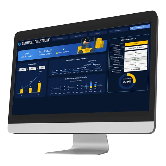 Planilha De Controle De Estoque Em Excel - 100% Editável