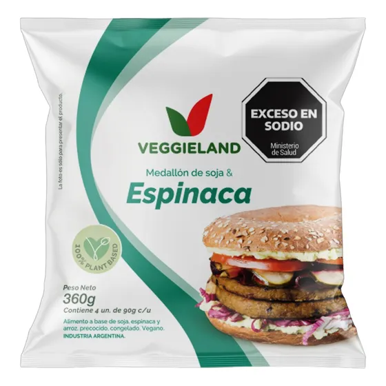 Medallón De Soja Y Espinaca - Veggieland