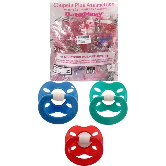 Chupeta Plus Bico Anatômico Antigo Orto Pacote C\ 25 Atacado