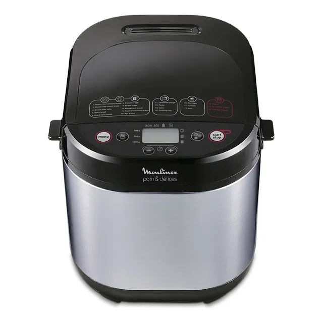 Moulinex Pain & Délices OW240E Panificadora 1 kg yogur pan sin gluten mermelada pan casero 20 programas automáticos temporizador de 15 h función mantenimiento de 1 h libro de recetas incluido