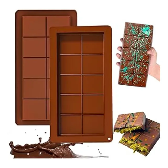 Molde De Silicon Para Tableta Turrón De Chocolate Dubai