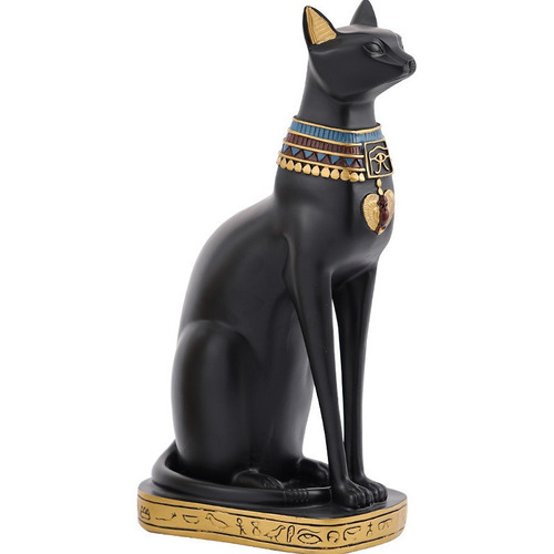 Figura Decorativa Gato Egipcio De Recina .